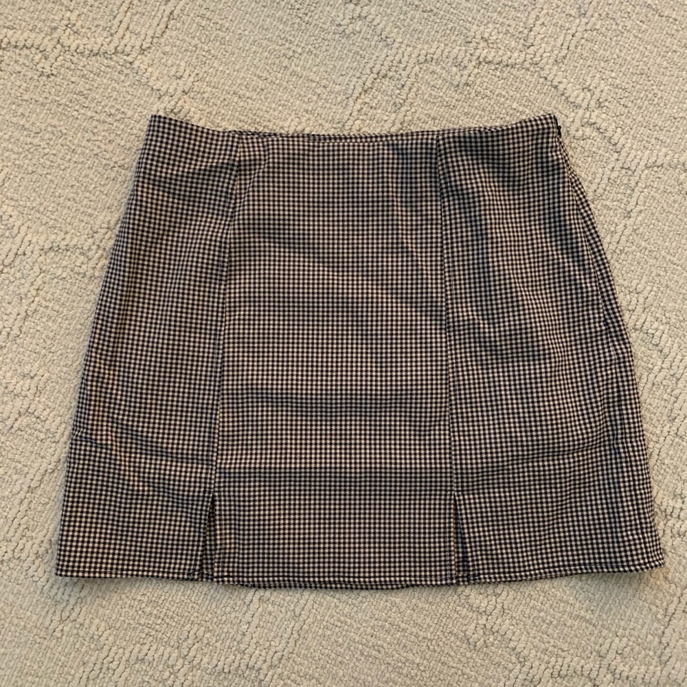 Urban Outfitters Gingham Mini Skirt w/ Front Slits